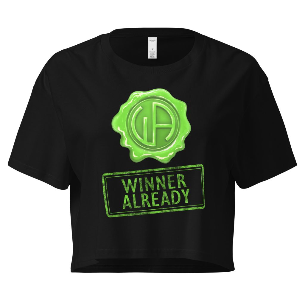 Win Stamp Green | Women’s crop top