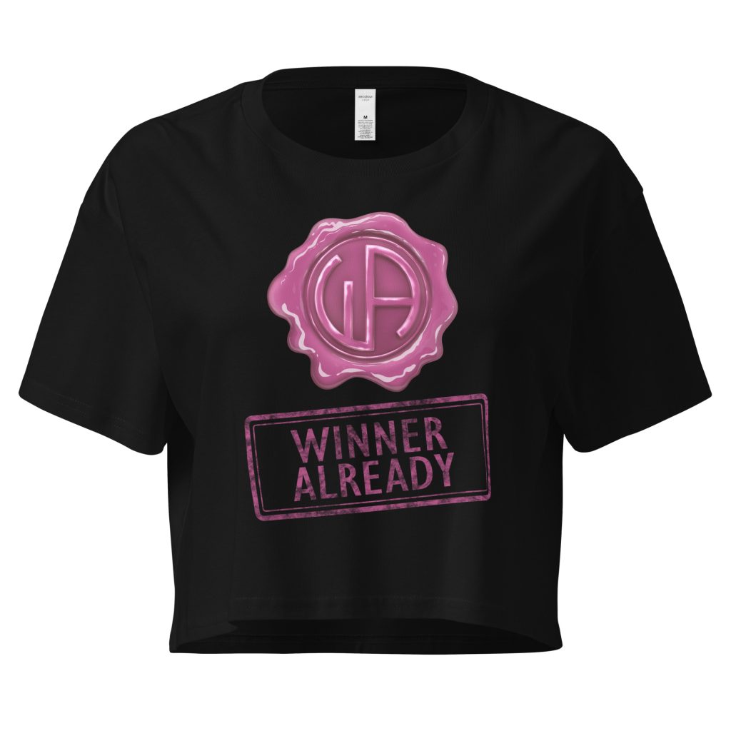 Win Stamp Cerise | Women’s crop top