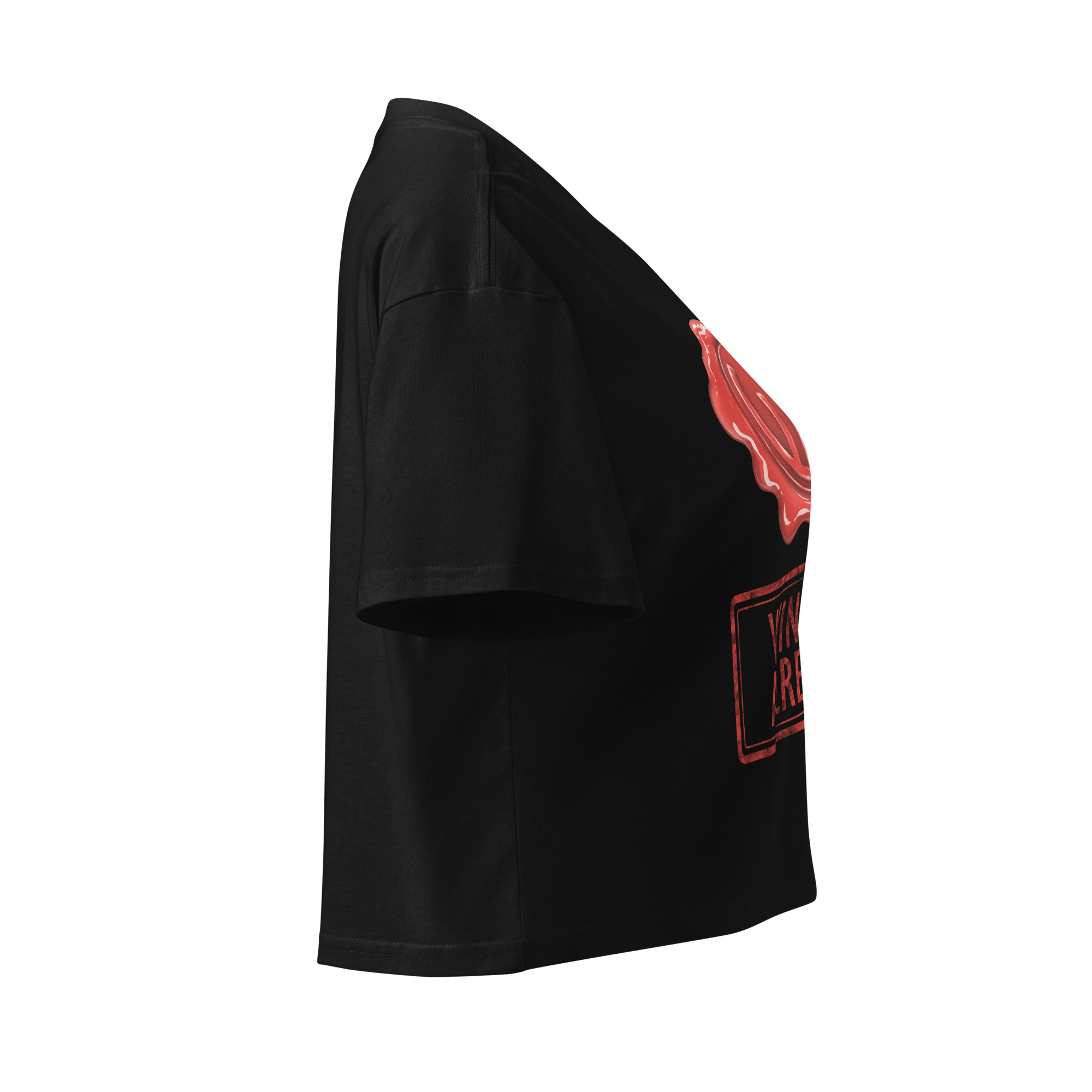 Win Stamp Red | Women’s crop top - Image 4