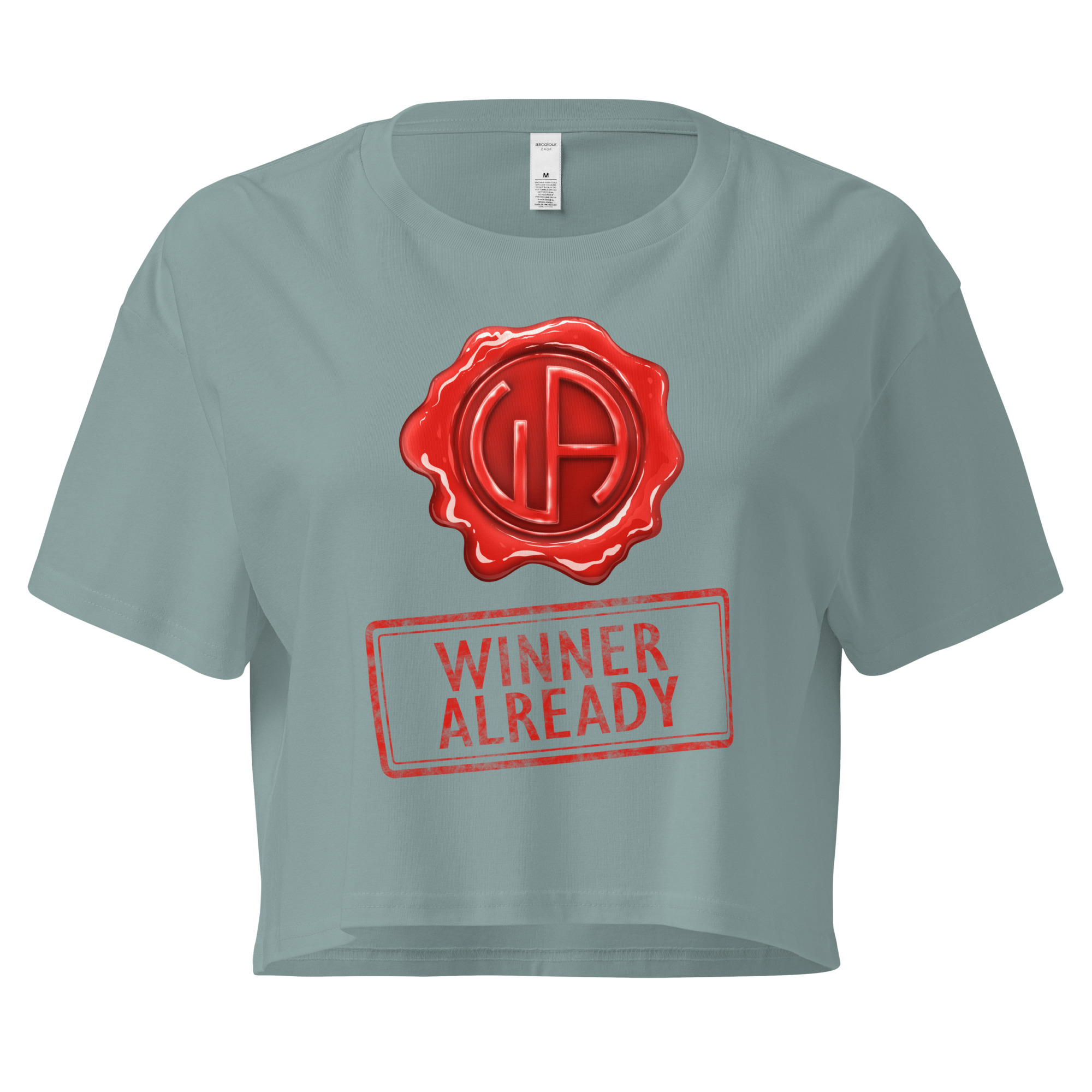 Win Stamp Red | Women’s crop top - Image 5
