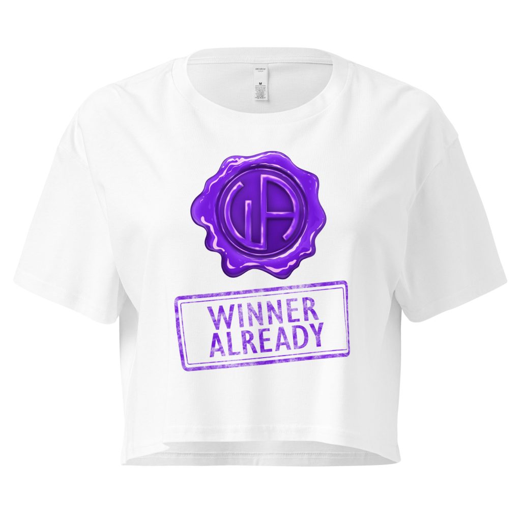 Win Stamp Purple | Women’s crop top